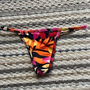 NWT pink tropical print thong